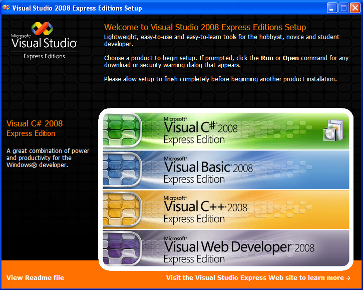visual studio 2008 installer download